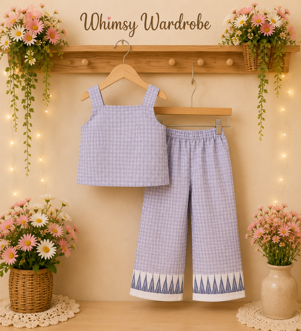 Grey Checked Cotton Co-ord Set