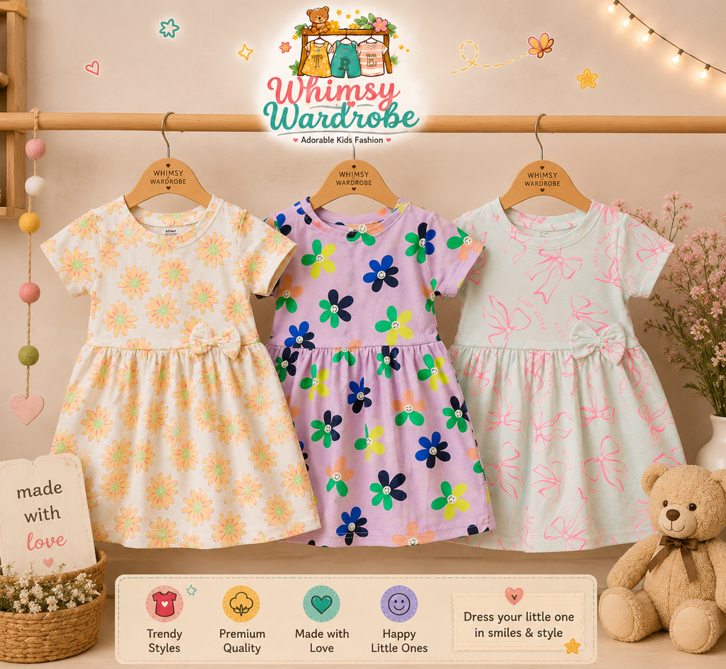 🌸 Premium Cotton Printed Dress
