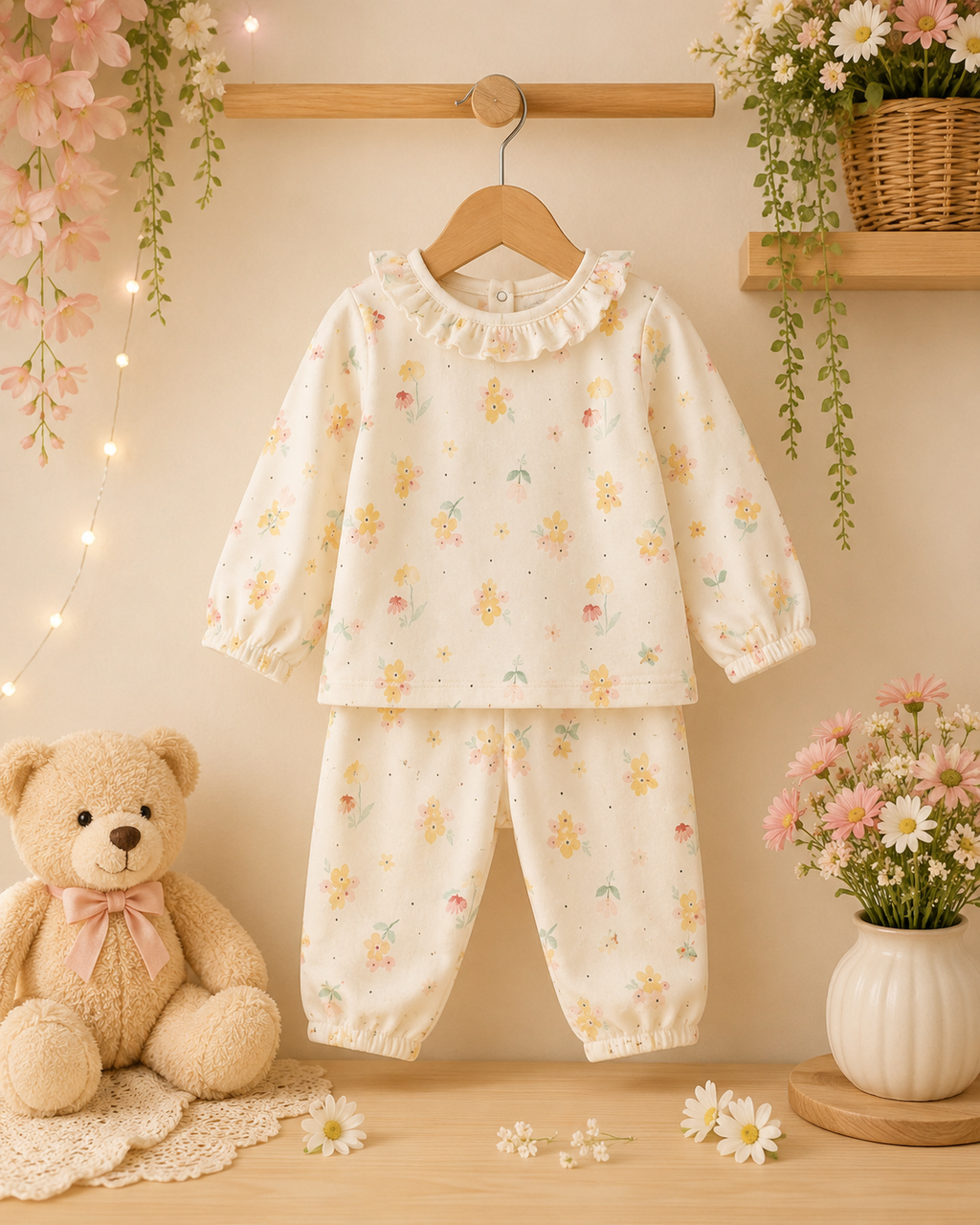 🌼 Newborn Floral Cotton Co-ord Set