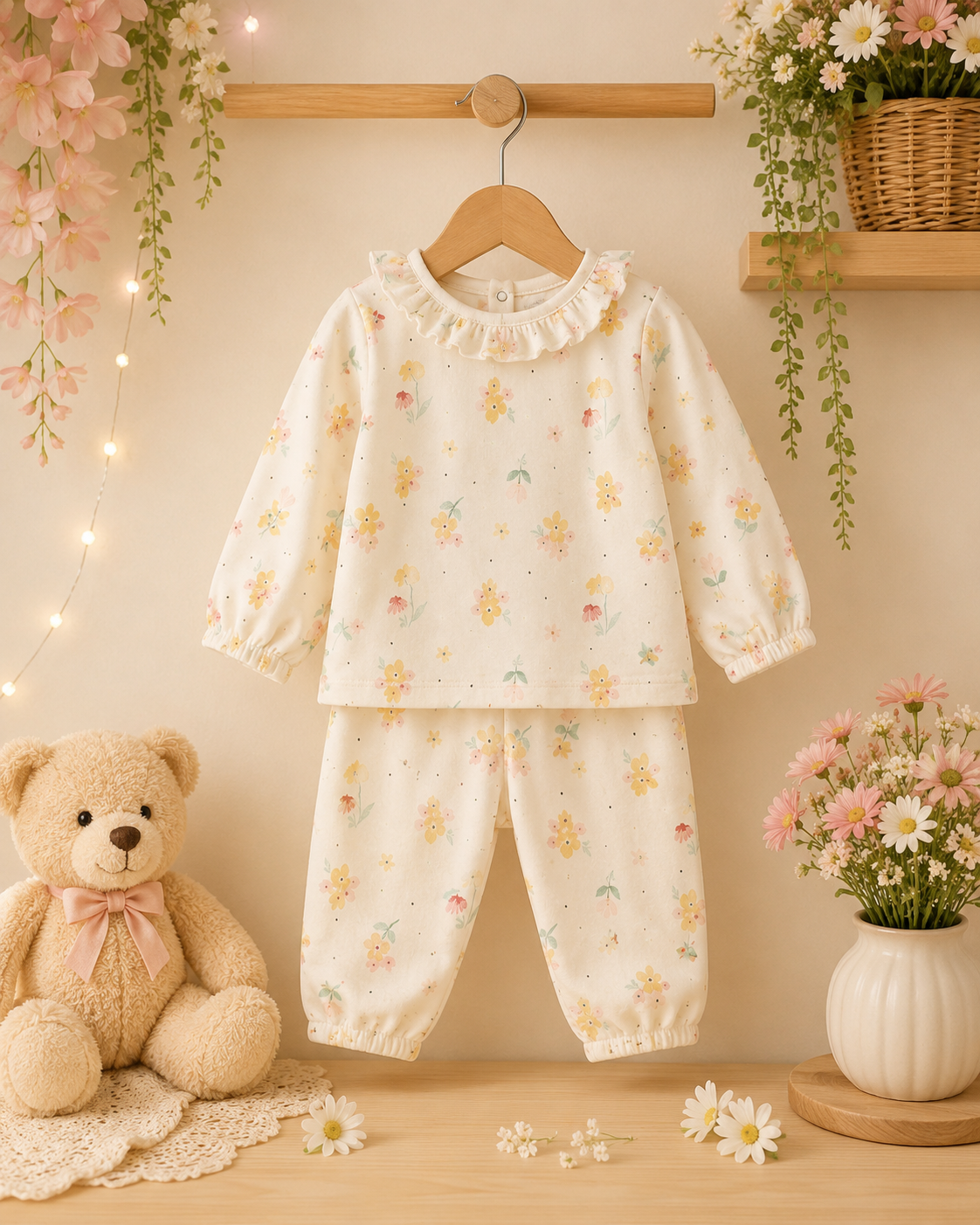 🌼 Newborn Floral Cotton Co-ord Set