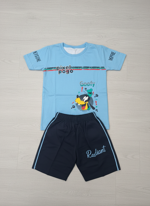 Cool Blue Graphic T-Shirt & Shorts Set 💙
