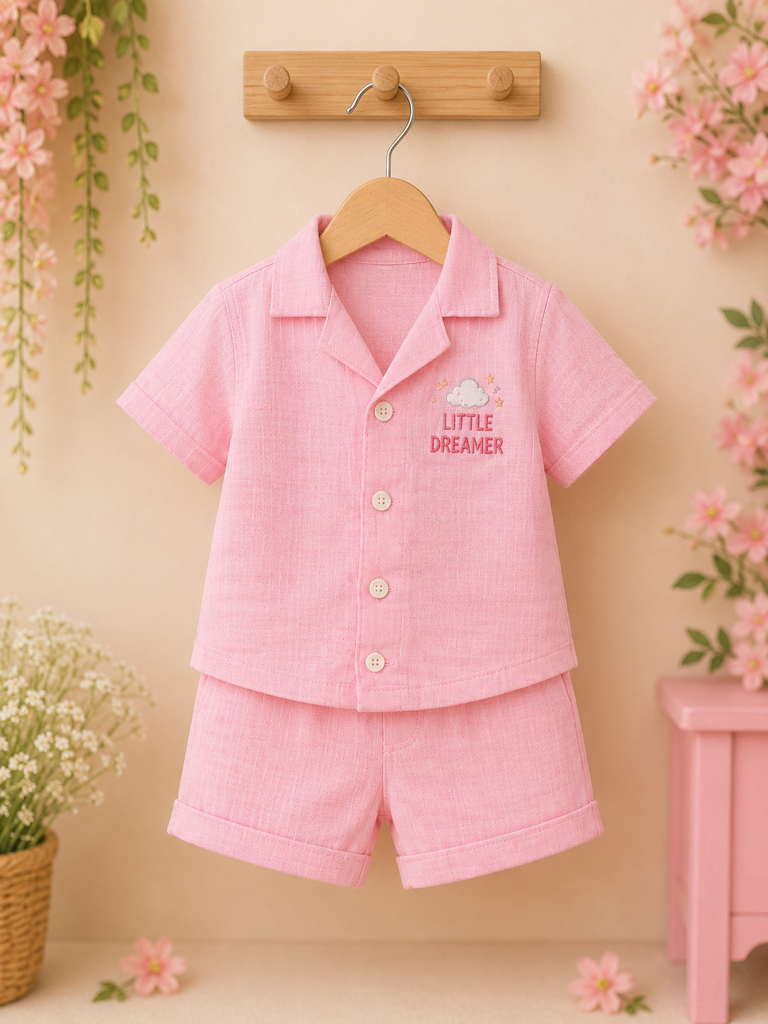 Pink Cotton Boys Co-ord Set