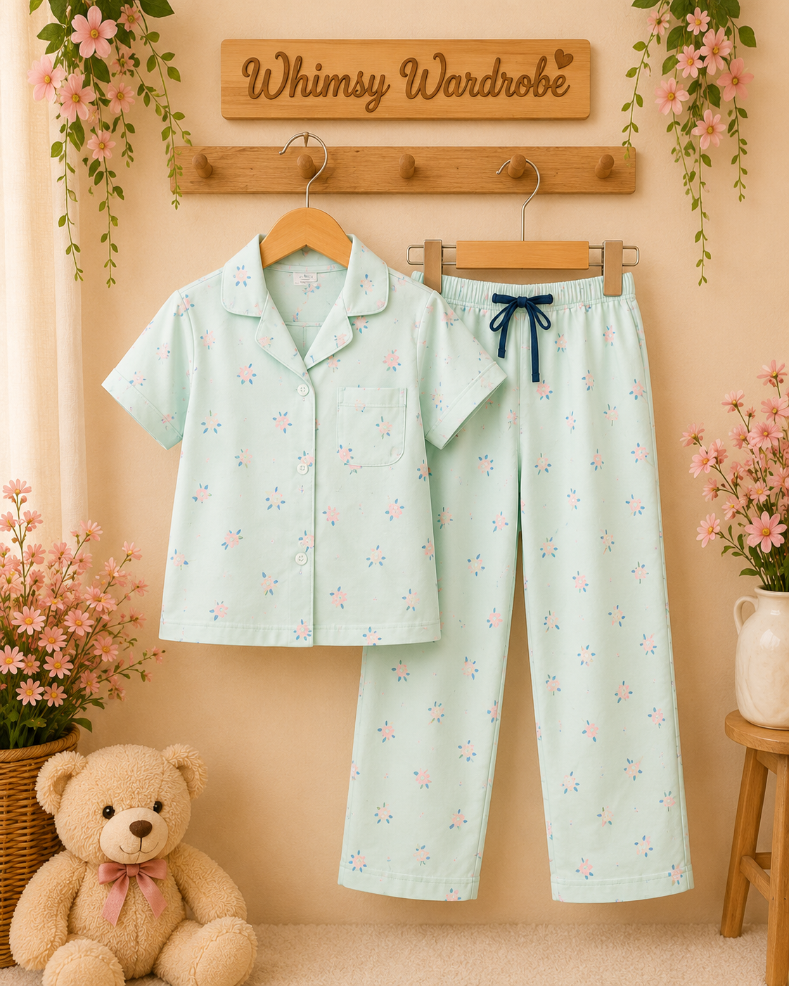 Floral Cotton Night Suit Set