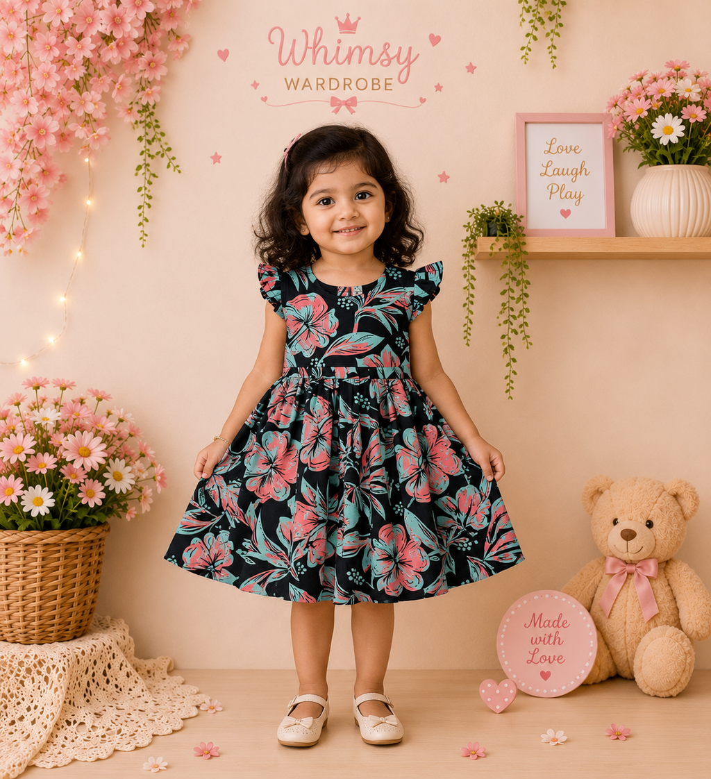 Floral Print Girls Dress