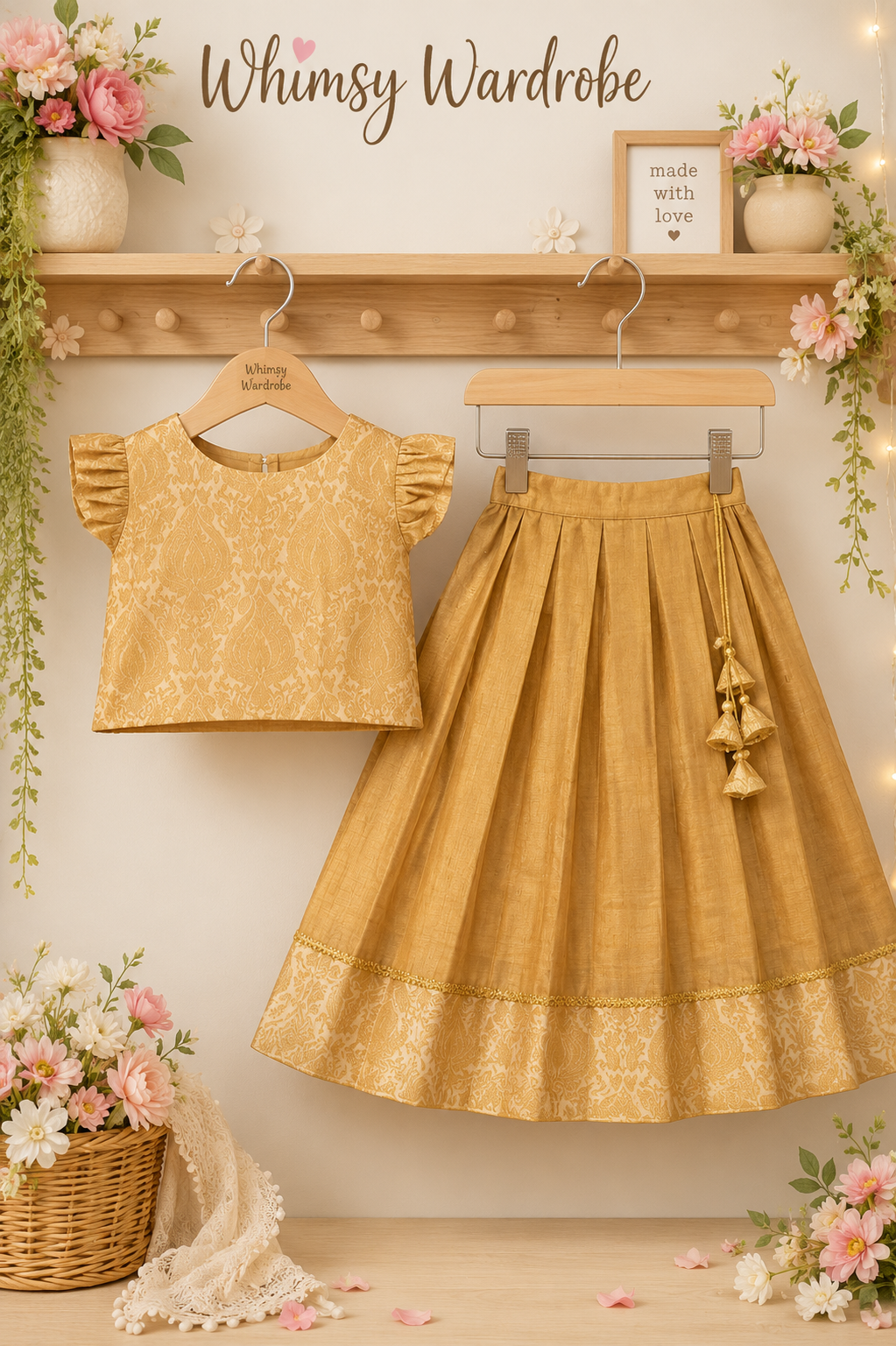 Traditional Onam Skirt & Top Set