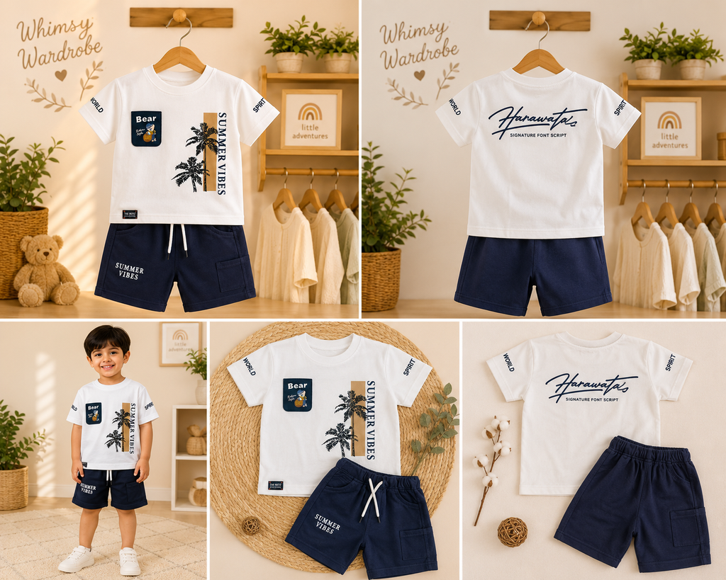 Summer Vibes Boys T-Shirt & Shorts Set ☀️