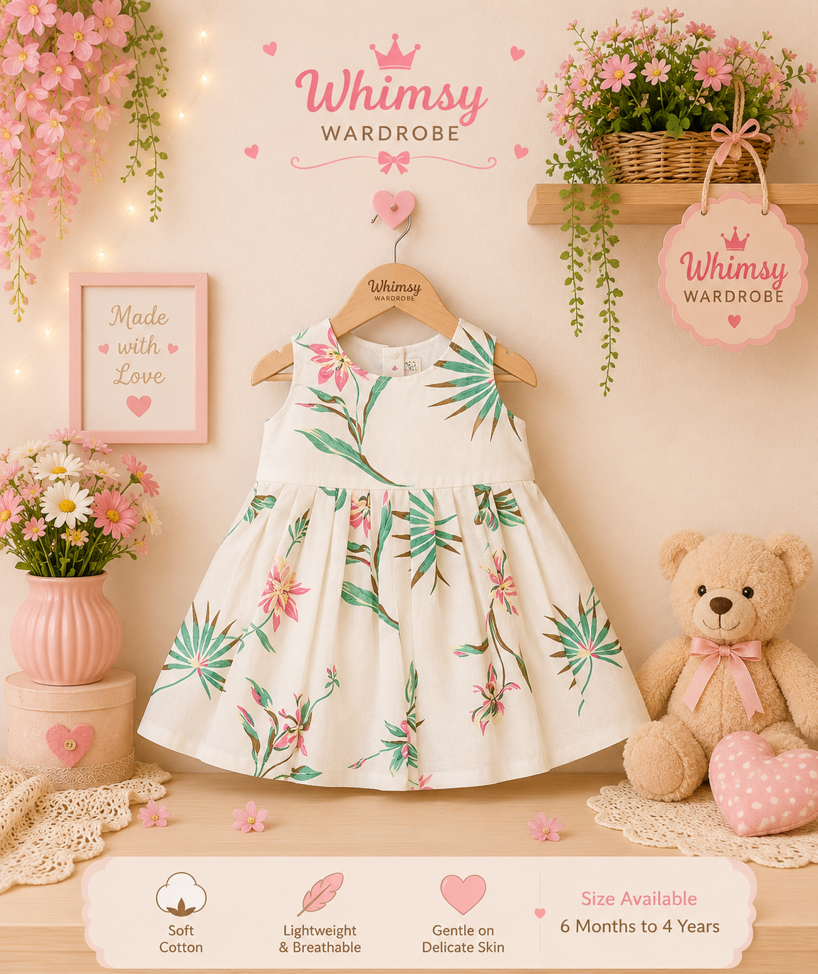 Tropical Floral Cotton Dress