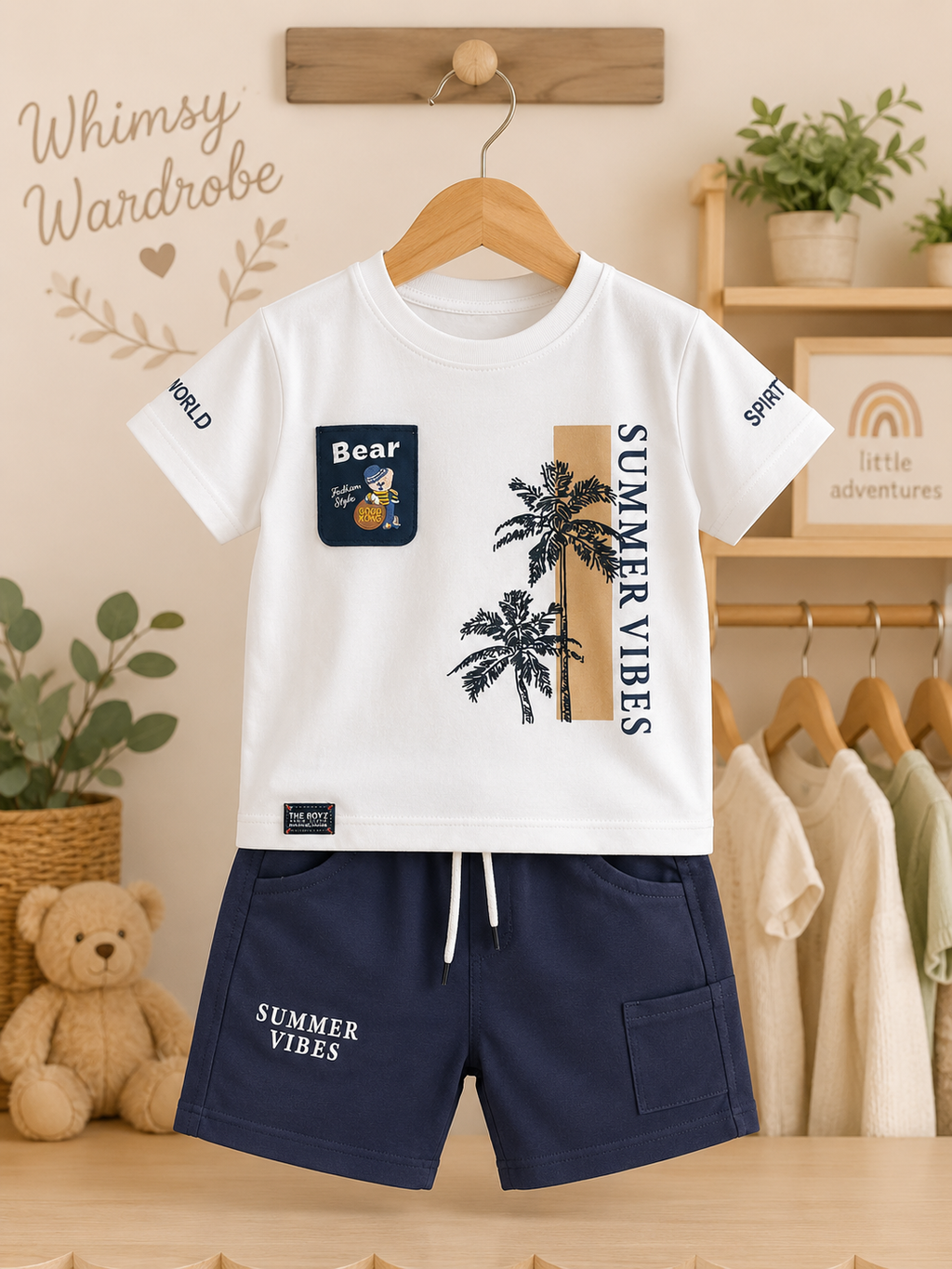 Summer Vibes Boys T-Shirt & Shorts Set ☀️